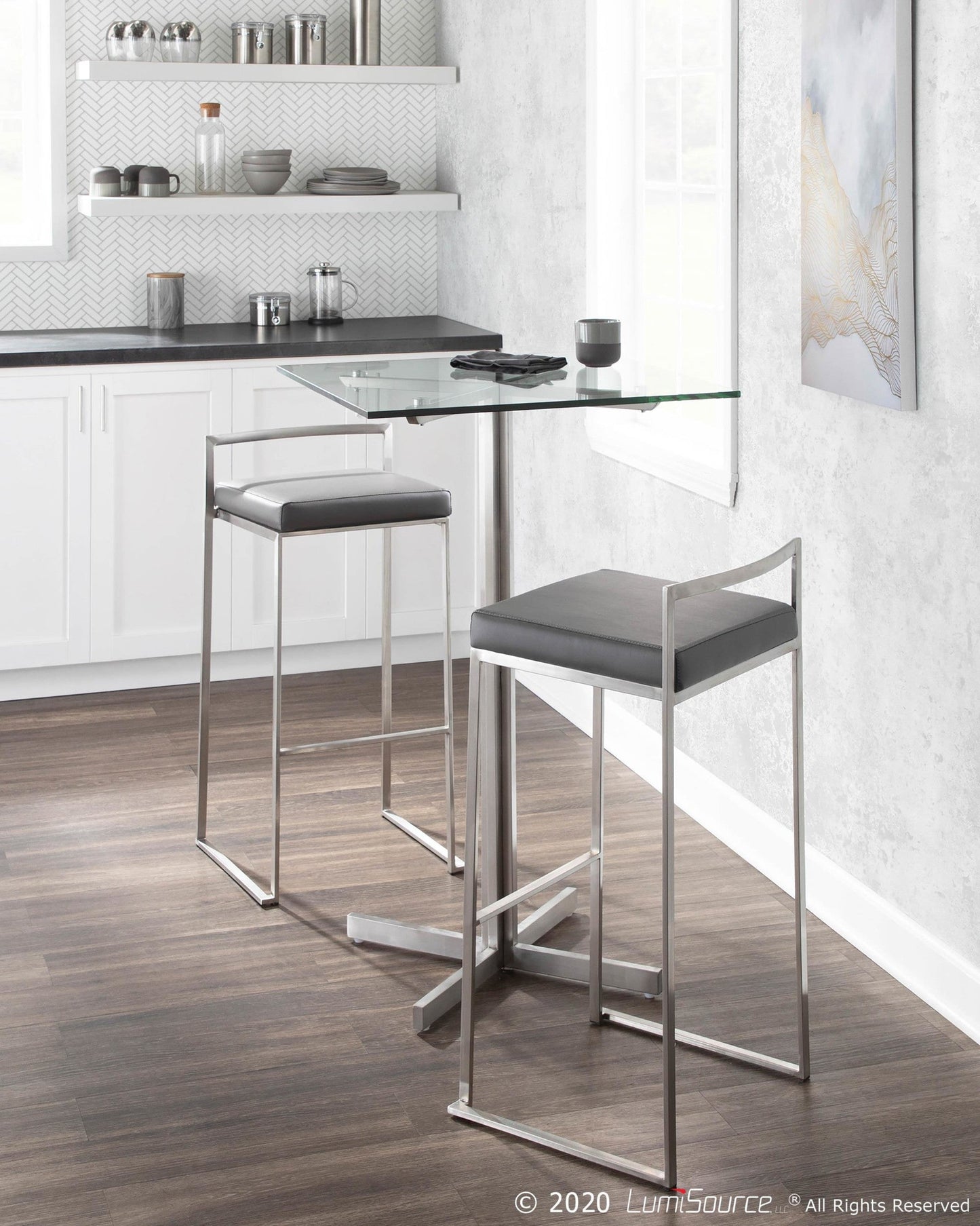 Majestic Office Furniture Stacker 30" Fixed-Height Barstool - Set Of 3