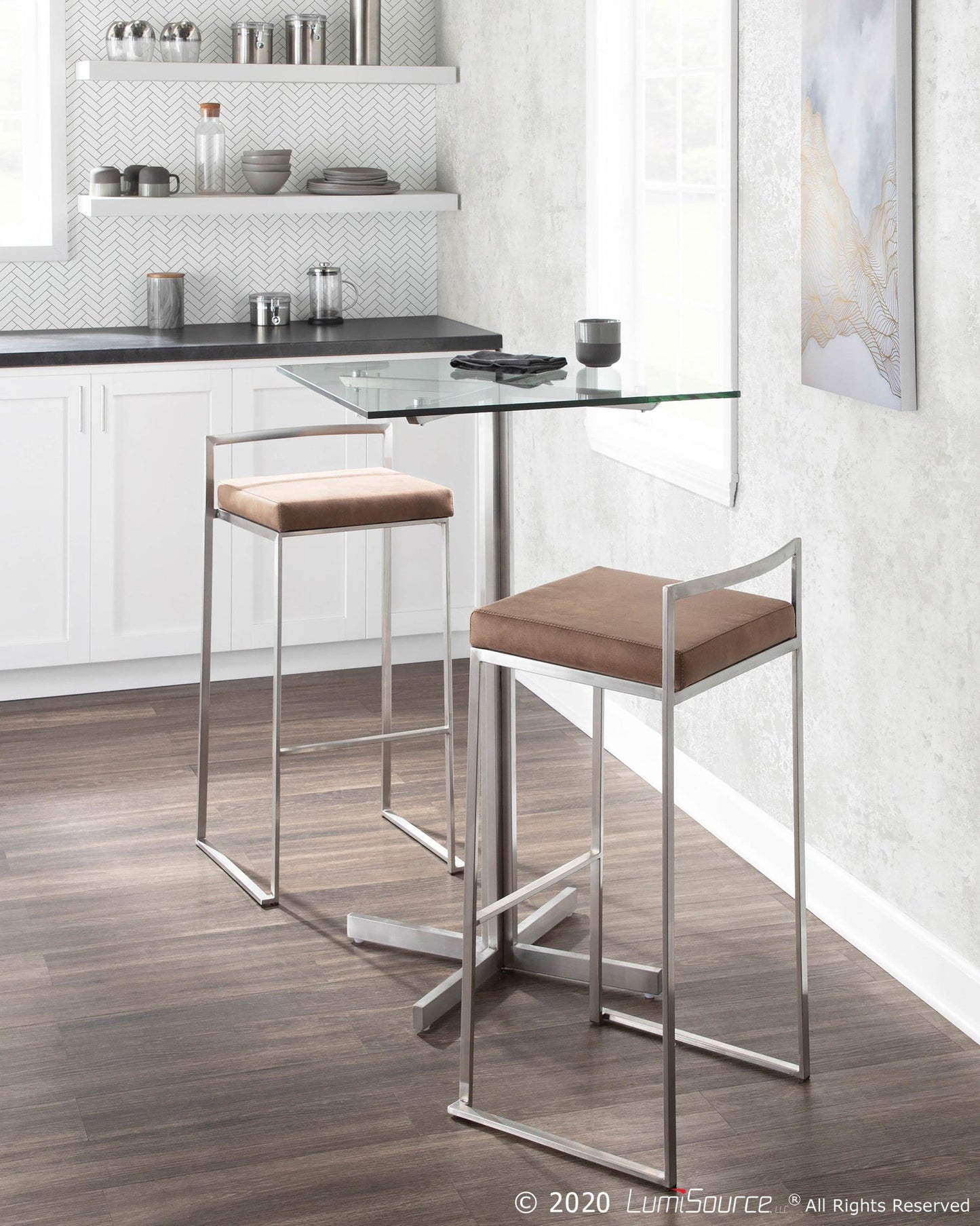 Majestic Office Furniture Stacker 30" Fixed-Height Barstool - Set Of 3