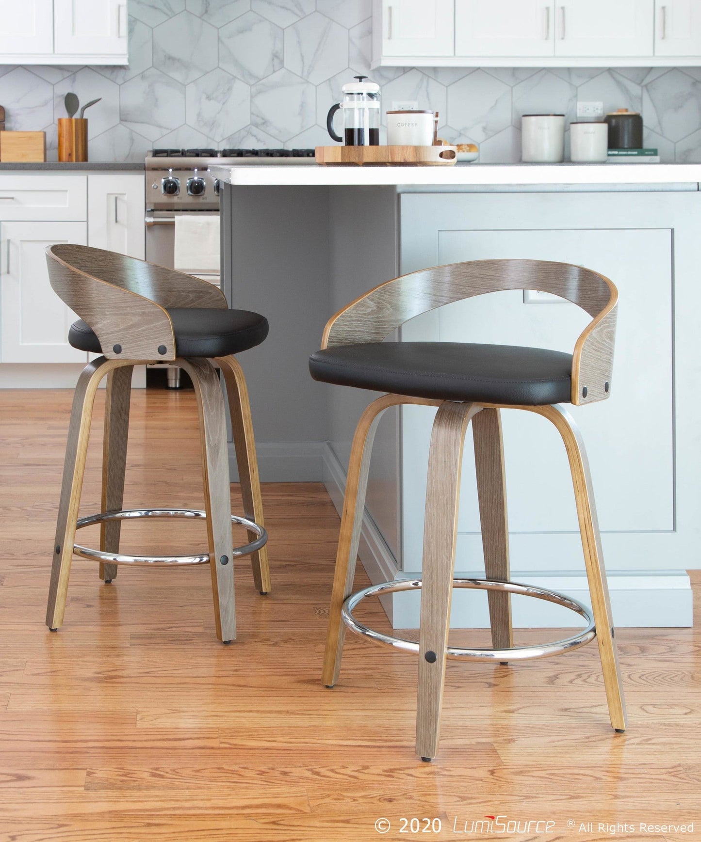 Majestic Office Furniture 24" Fixed-Height Counter Stool - Set of 2
