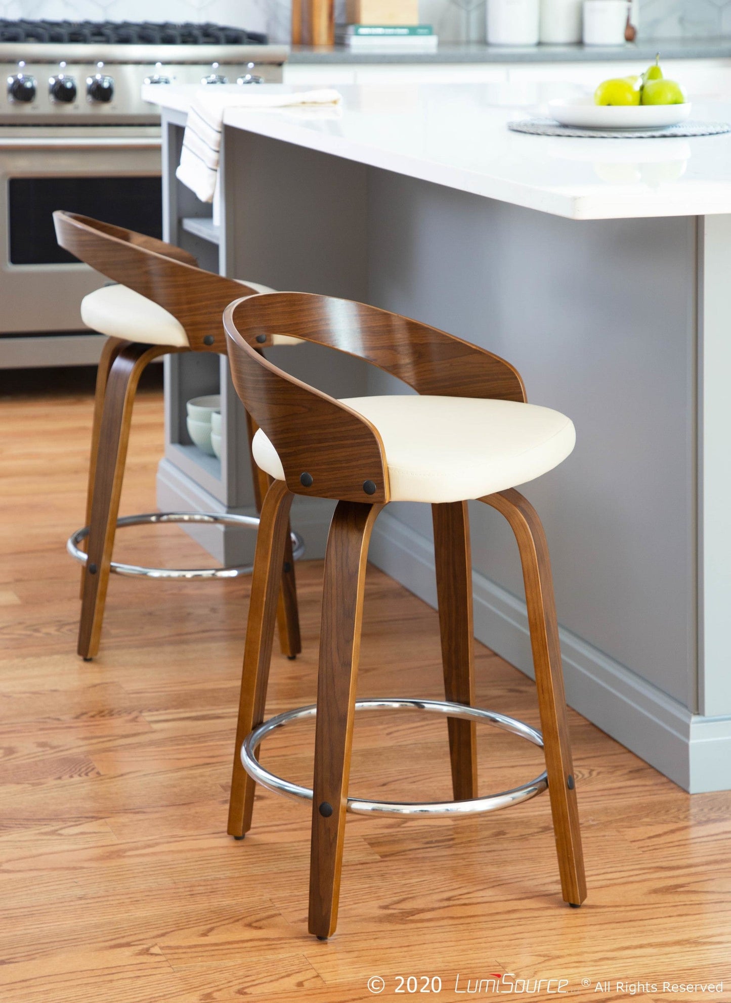Majestic Office Furniture 24" Fixed-Height Counter Stool - Set of 2