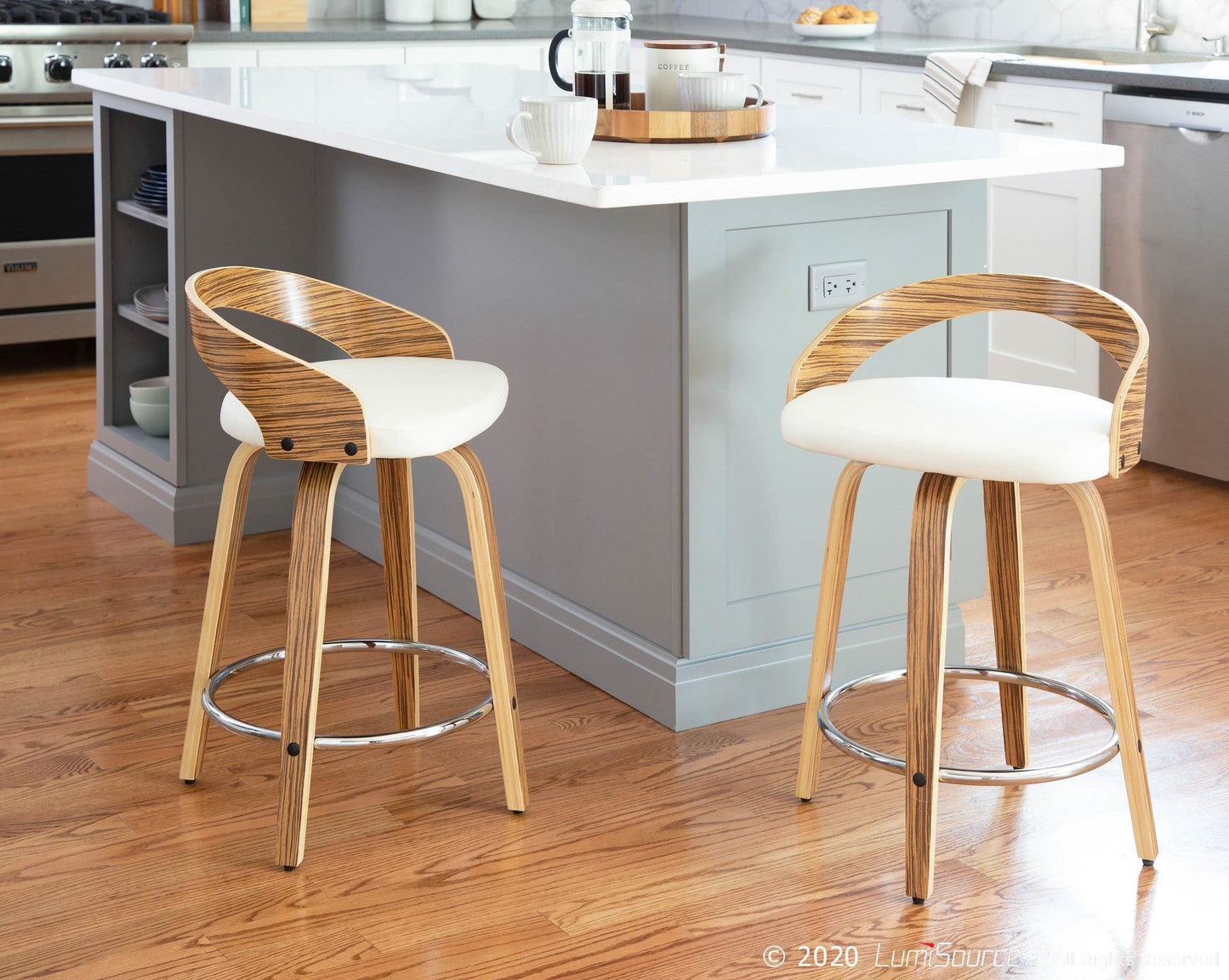 Majestic Office Furniture 24" Fixed-Height Counter Stool - Set of 2