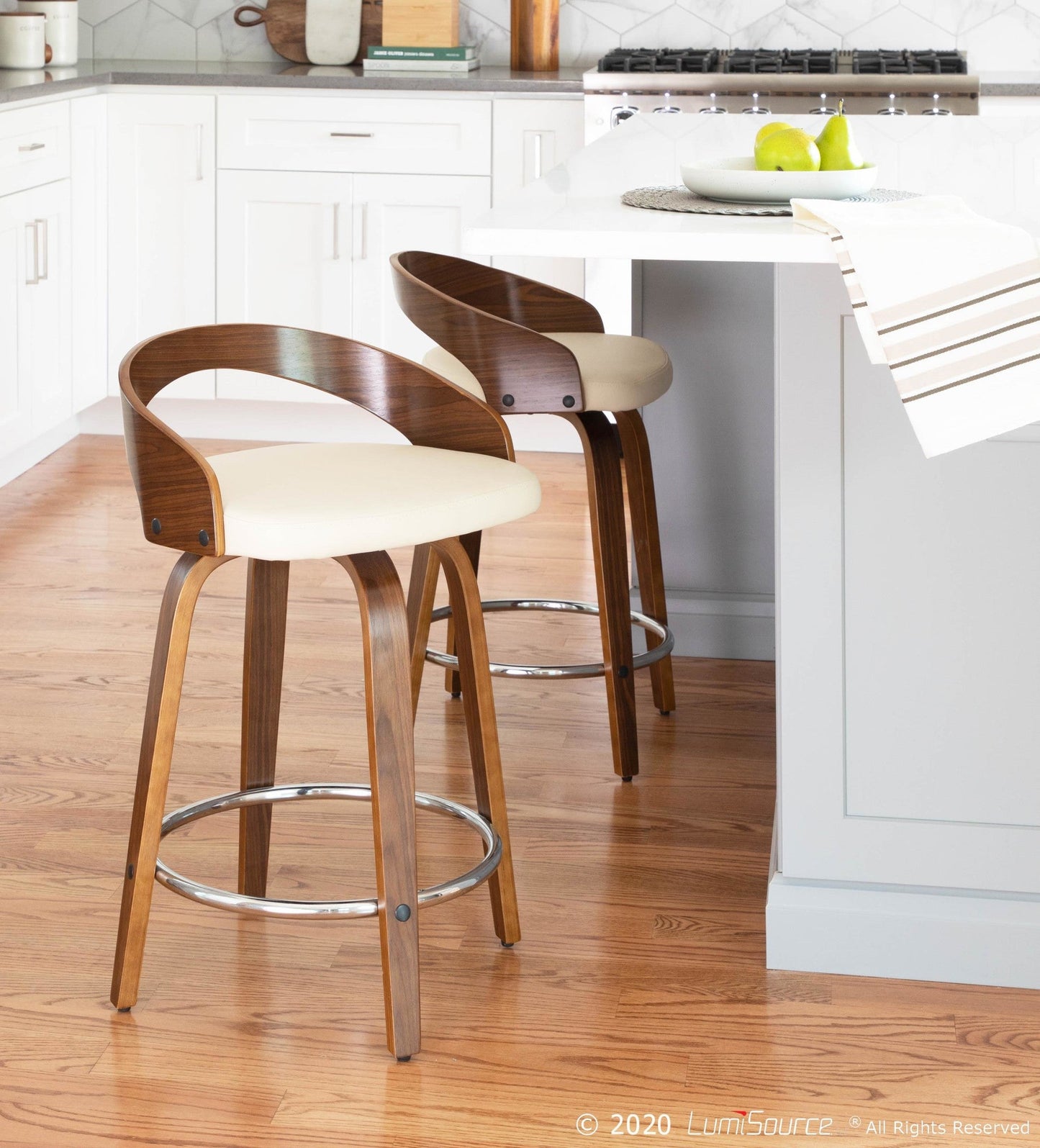 Majestic Office Furniture 24" Fixed-Height Counter Stool - Set of 2