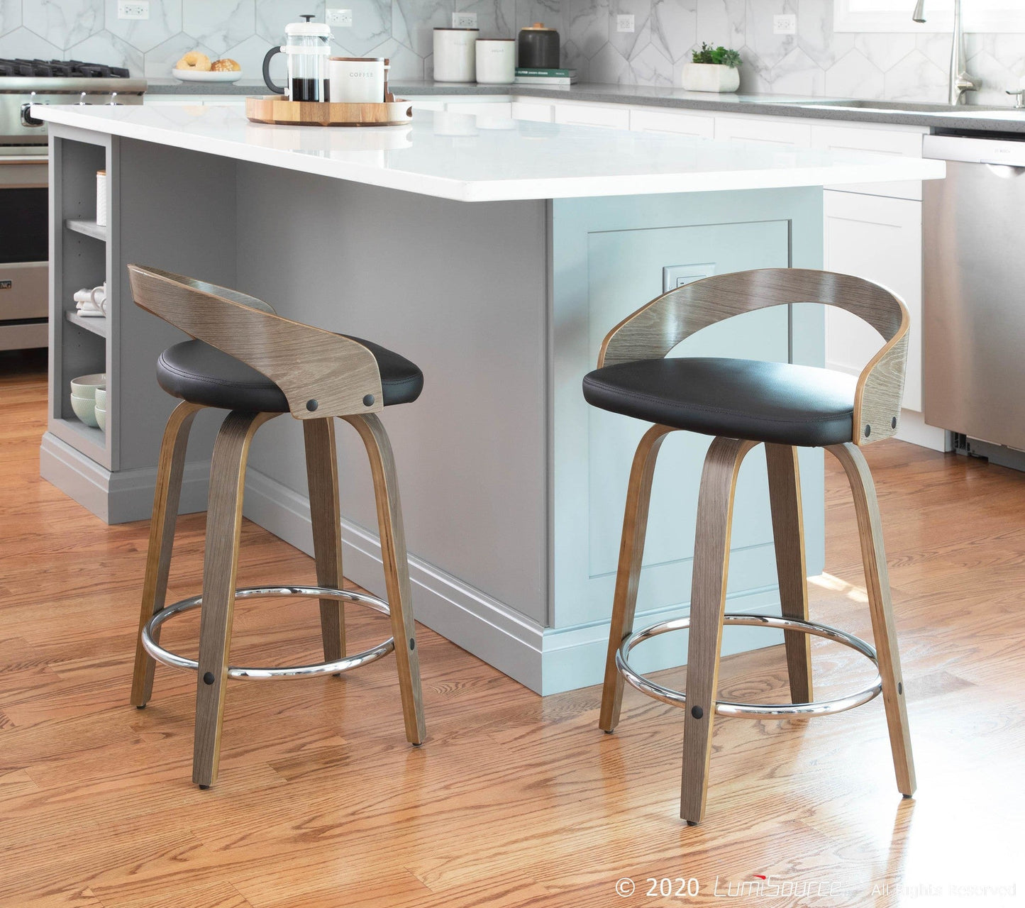 Majestic Office Furniture 24" Fixed-Height Counter Stool - Set of 2