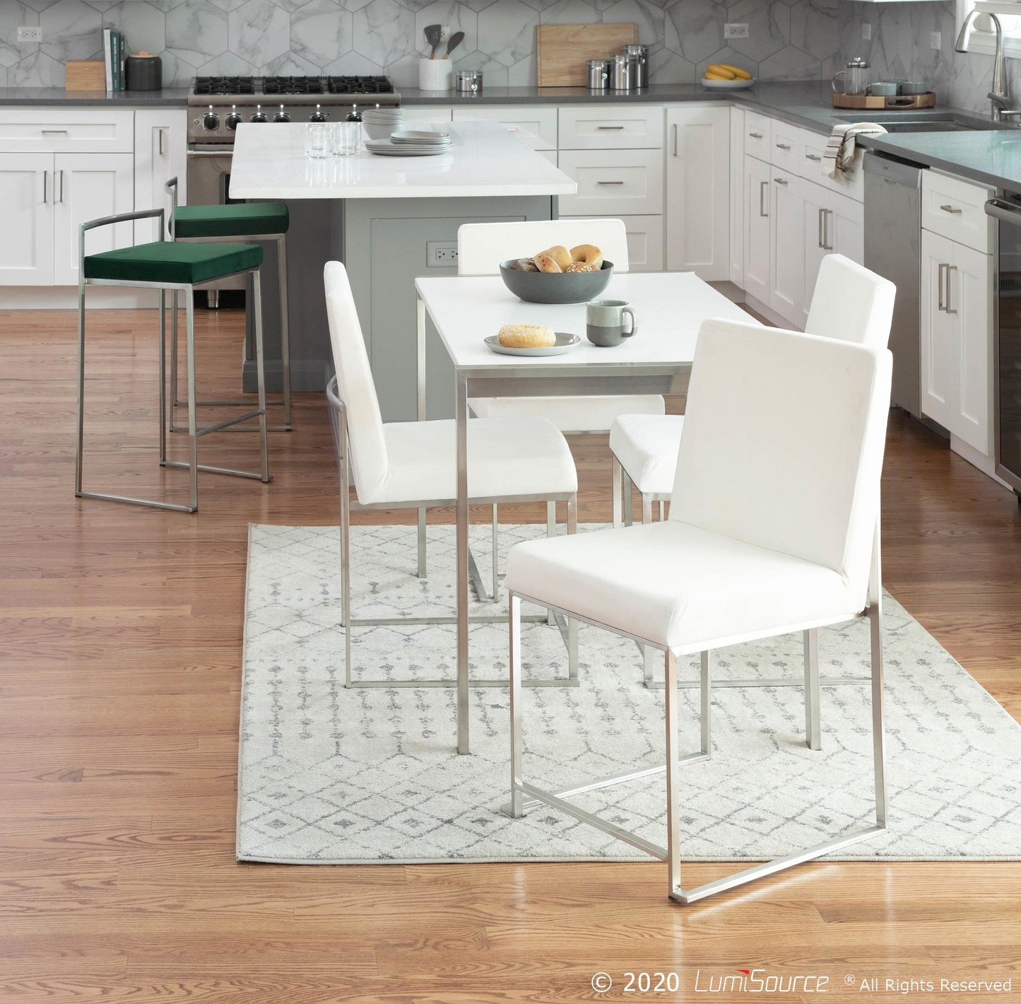 Majestic Office Furniture Stacker 26" Fixed-Height Counter Stool - Set Of 3