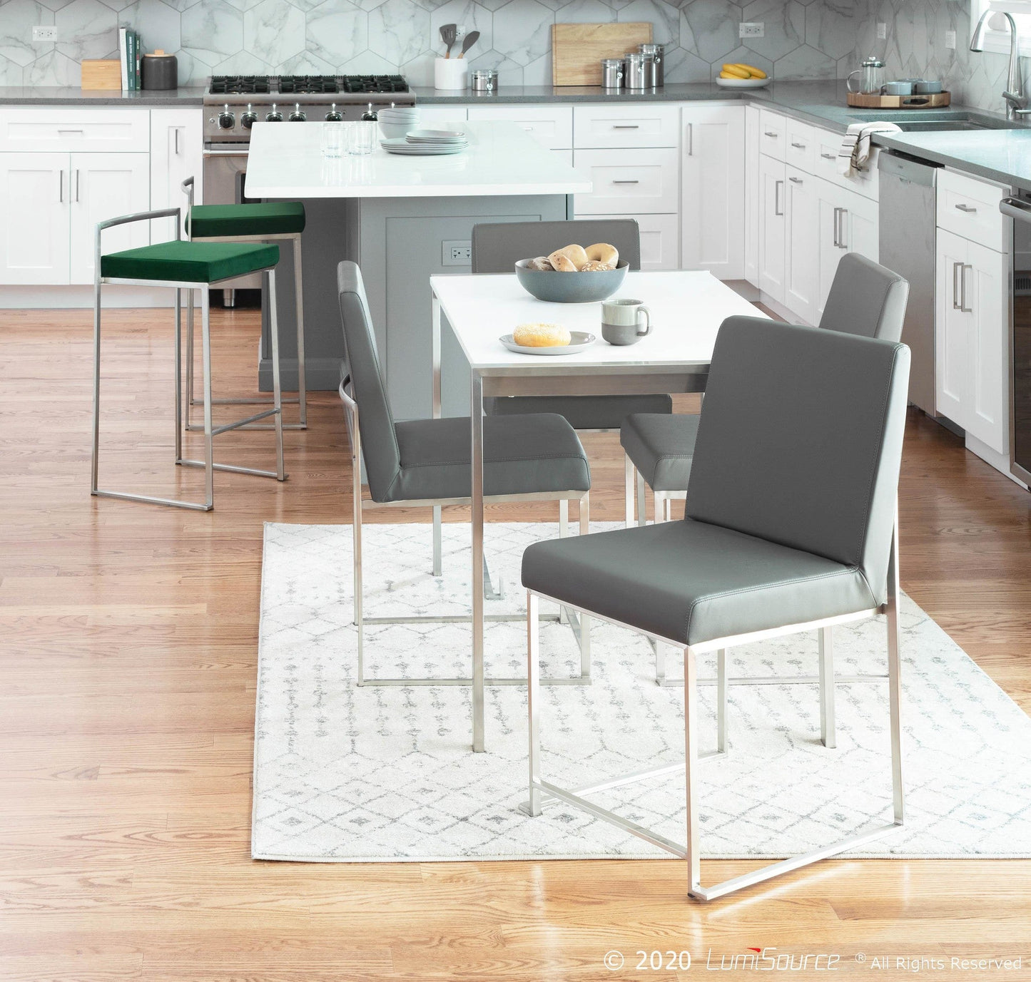 Majestic Office Furniture Stacker 26" Fixed-Height Counter Stool - Set Of 3