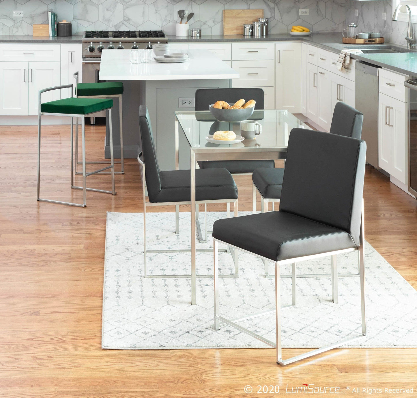 Majestic Office Furniture Stacker 26" Fixed-Height Counter Stool - Set Of 3