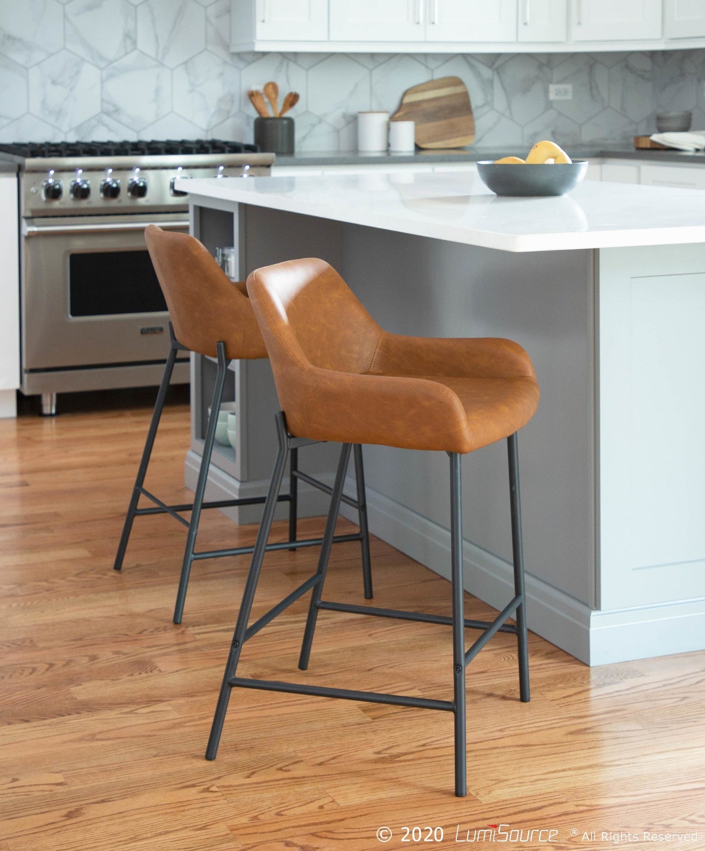 Majestic Office Furniture 24" Fixed-Height Counter Stool - Set of 2