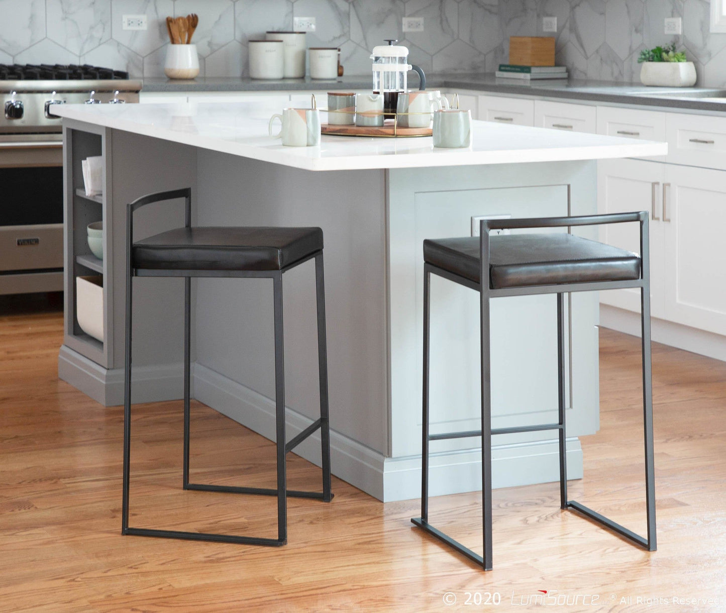 Majestic Office Furniture Stacker 26" Fixed-Height Counter Stool - Set Of 3