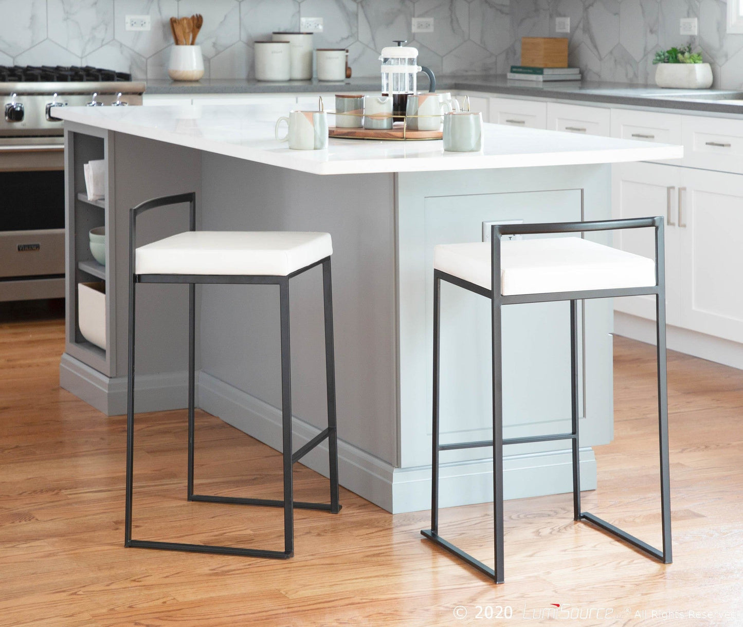 Majestic Office Furniture Stacker 26" Fixed-Height Counter Stool - Set Of 3