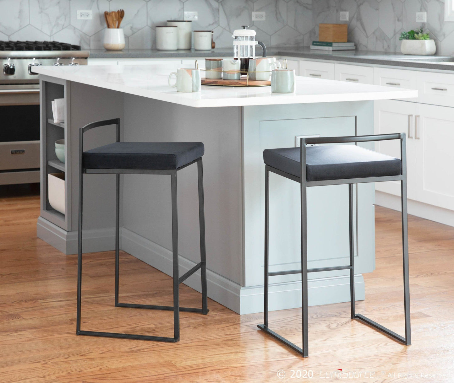Majestic Office Furniture Stacker 26" Fixed-Height Counter Stool - Set Of 3