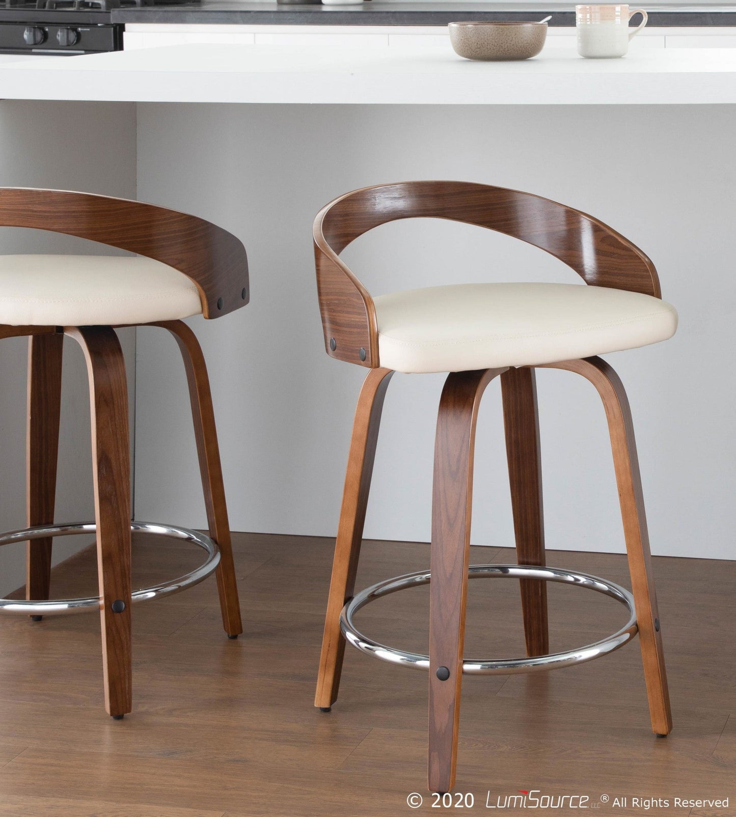 Majestic Office Furniture 24" Fixed-Height Counter Stool - Set of 2