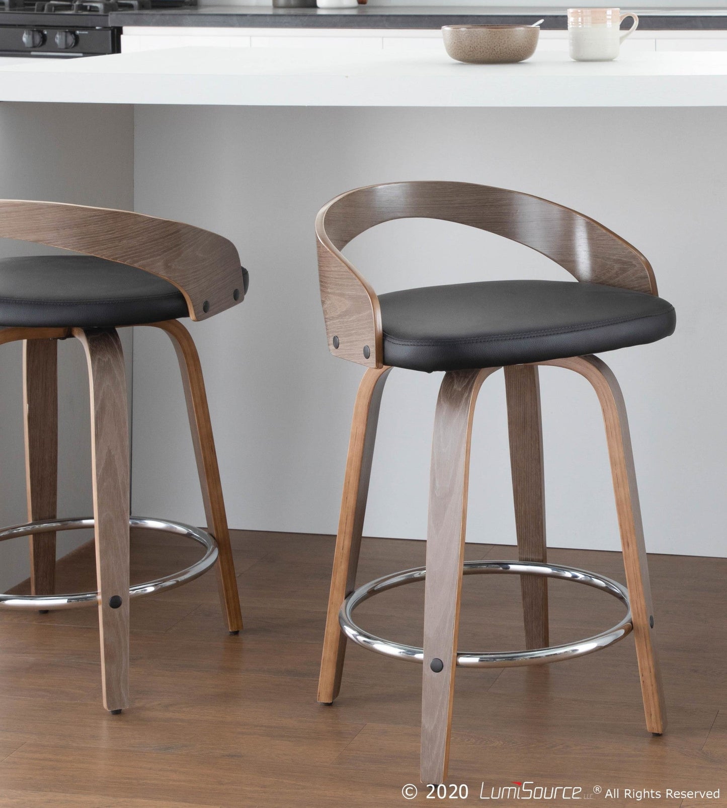 Majestic Office Furniture 24" Fixed-Height Counter Stool - Set of 2