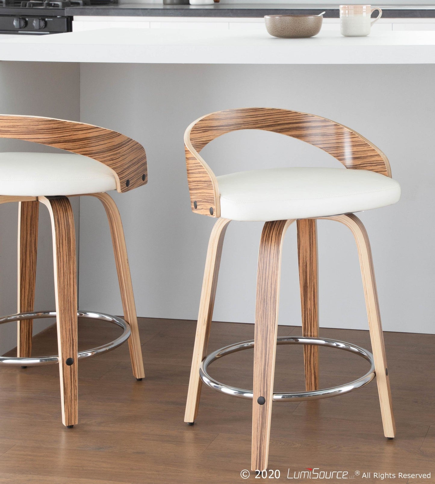 Majestic Office Furniture 24" Fixed-Height Counter Stool - Set of 2