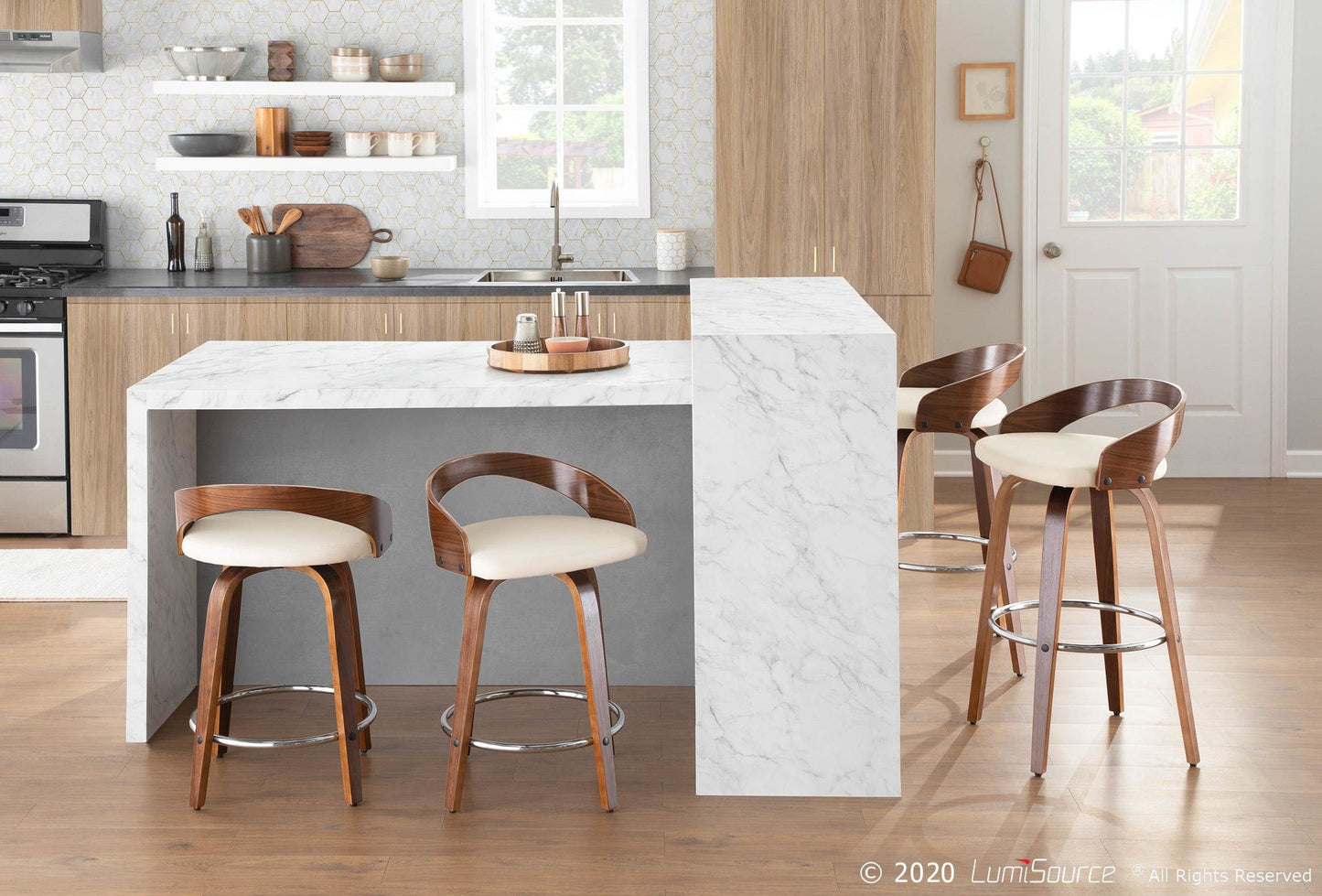 Majestic Office Furniture 24" Fixed-Height Counter Stool - Set of 2