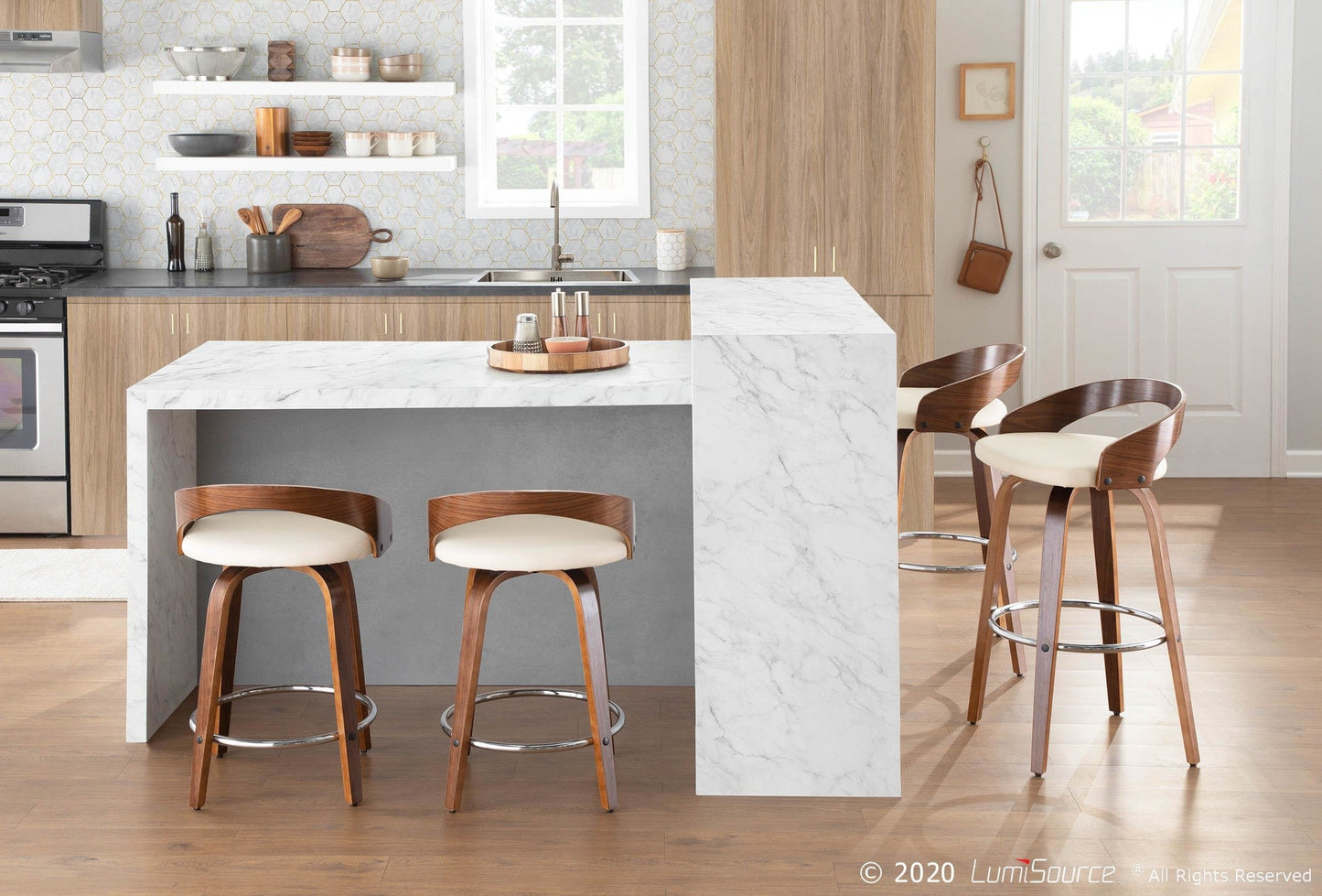 Majestic Office Furniture 24" Fixed-Height Counter Stool - Set of 2