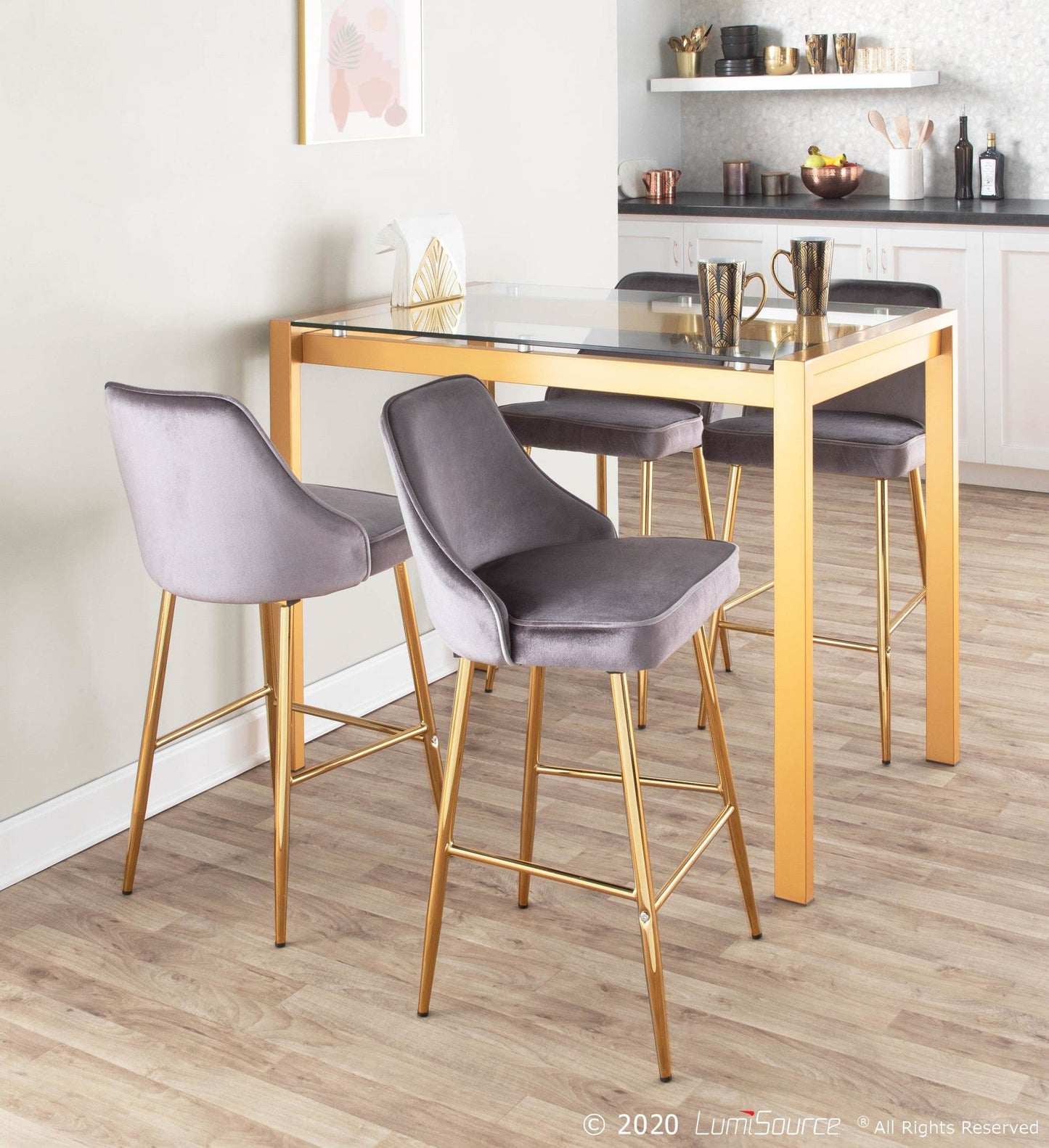 Majestic Office Furniture 25" Fixed-Height Counter Stool - Set of 2