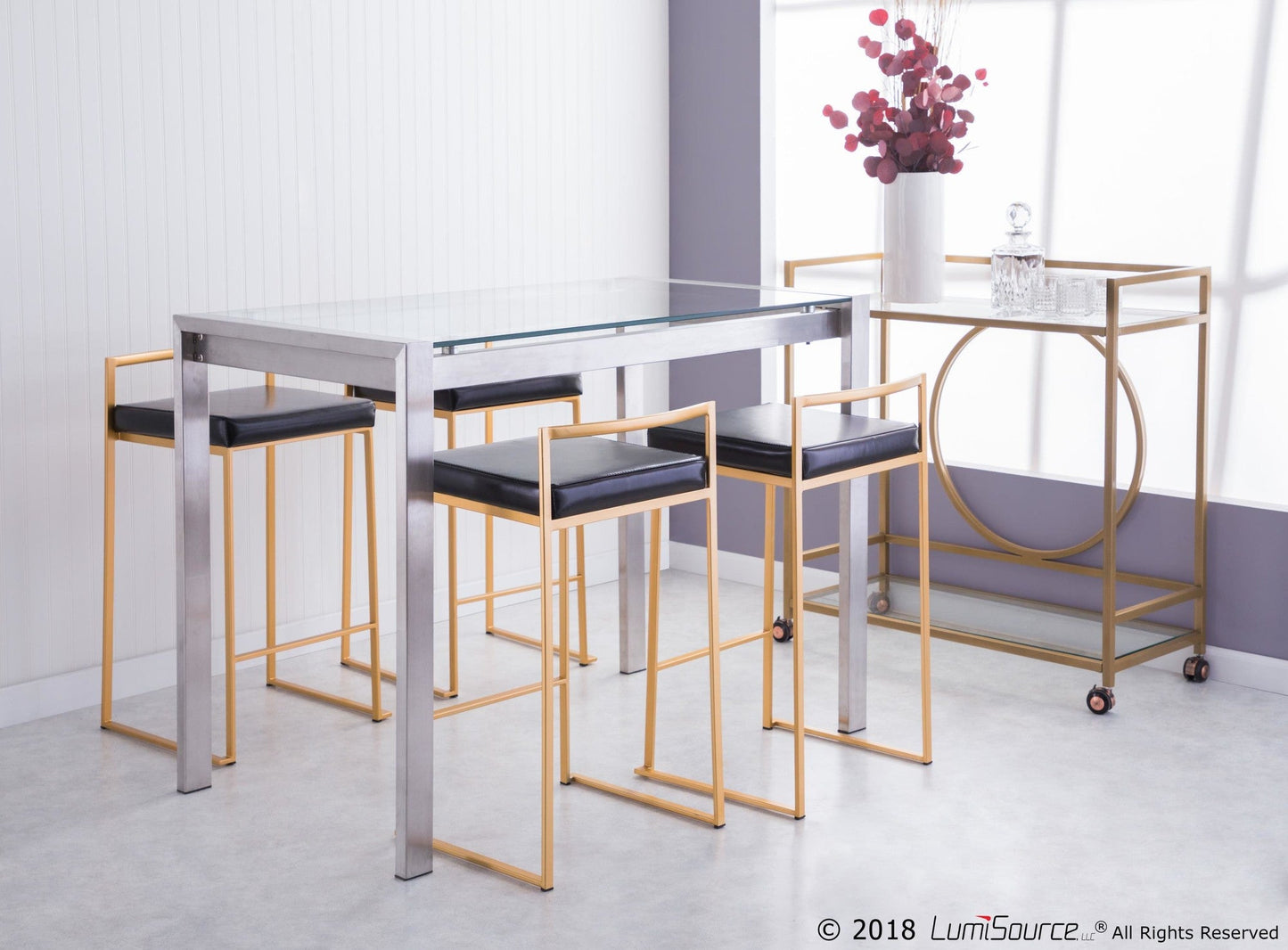 Majestic Office Furniture Stacker 26" Fixed-Height Counter Stool - Set Of 3