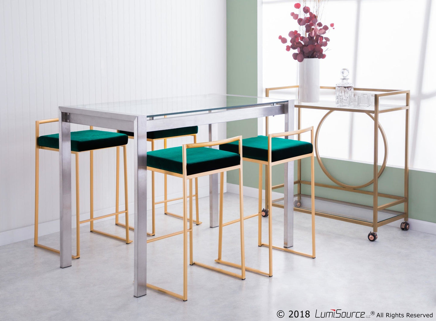 Majestic Office Furniture Stacker 26" Fixed-Height Counter Stool - Set of 2