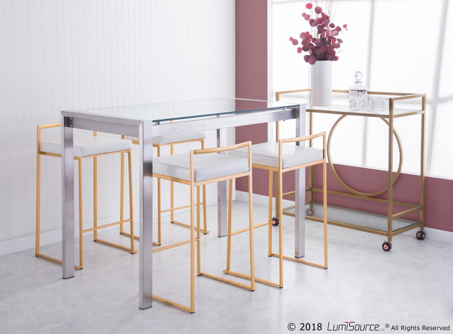 Majestic Office Furniture Stacker 26" Fixed-Height Counter Stool - Set of 2