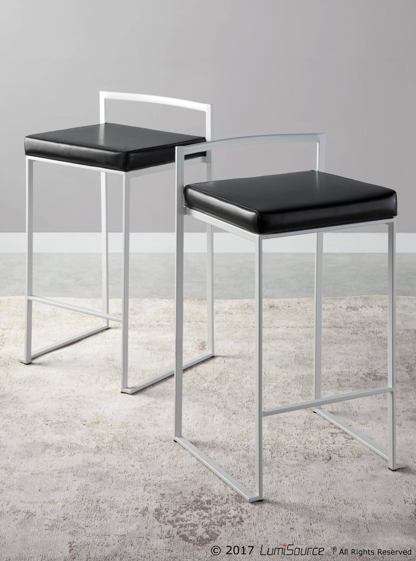Majestic Office Furniture Stacker 26" Fixed-Height Counter Stool - Set of 2