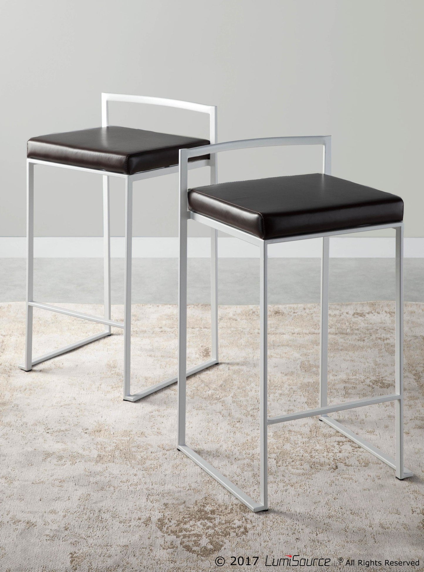 Majestic Office Furniture Stacker 26" Fixed-Height Counter Stool - Set of 2