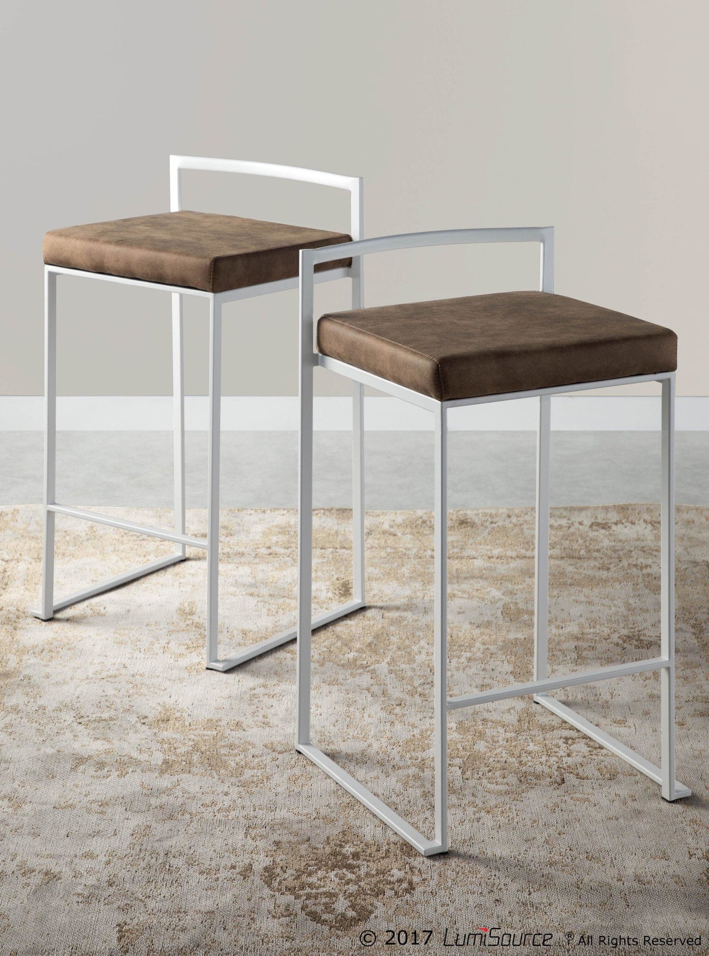 Majestic Office Furniture Stacker 26" Fixed-Height Counter Stool - Set of 2