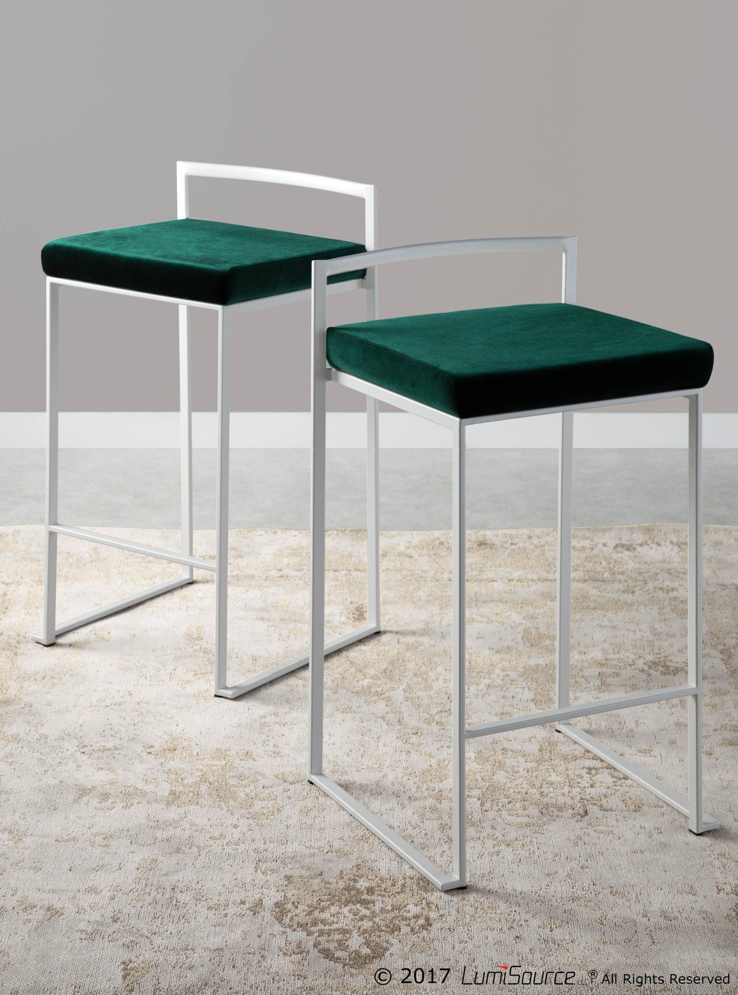 Majestic Office Furniture Stacker 26" Fixed-Height Counter Stool - Set of 2