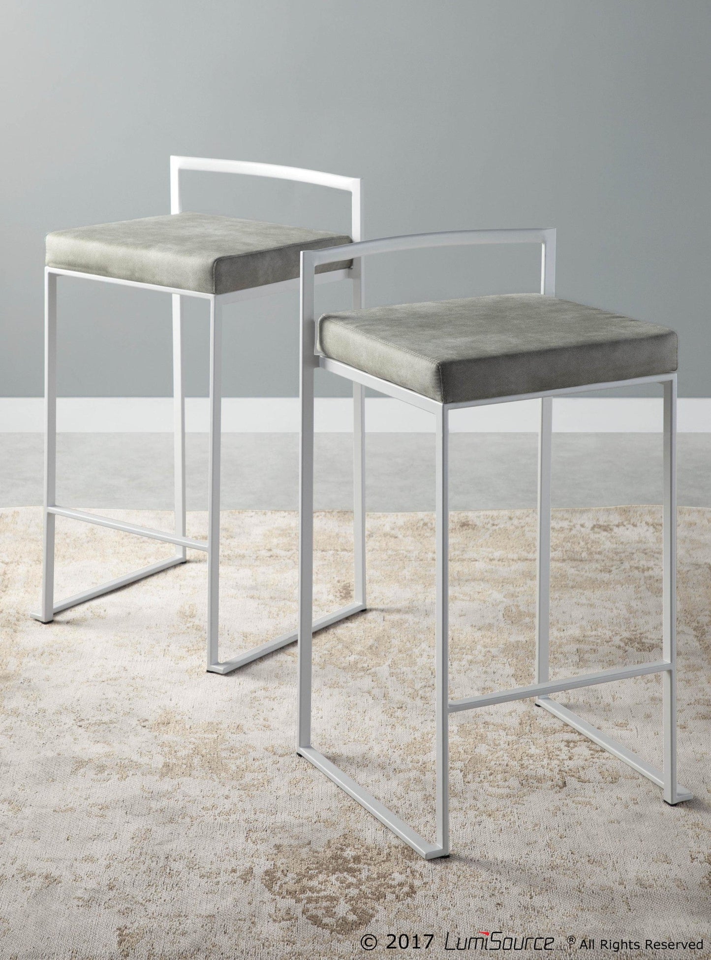 Majestic Office Furniture Stacker 26" Fixed-Height Counter Stool - Set of 2