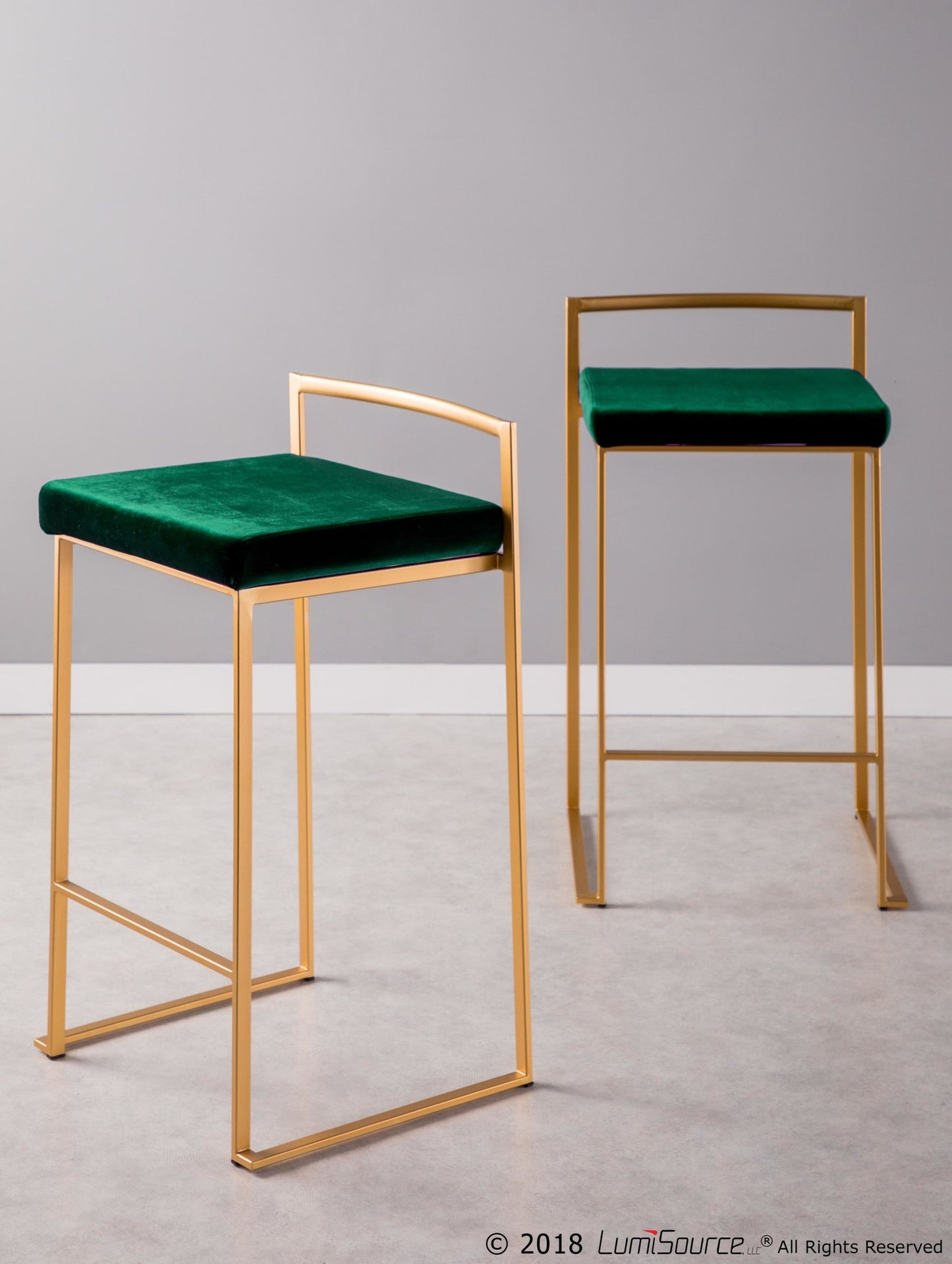 Majestic Office Furniture Stacker 26" Fixed-Height Counter Stool - Set of 2