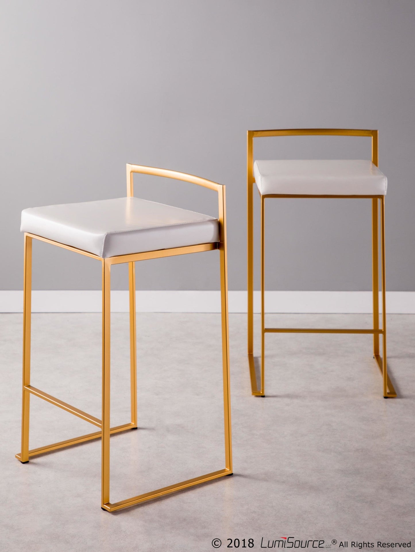Majestic Office Furniture Stacker 26" Fixed-Height Counter Stool - Set of 2