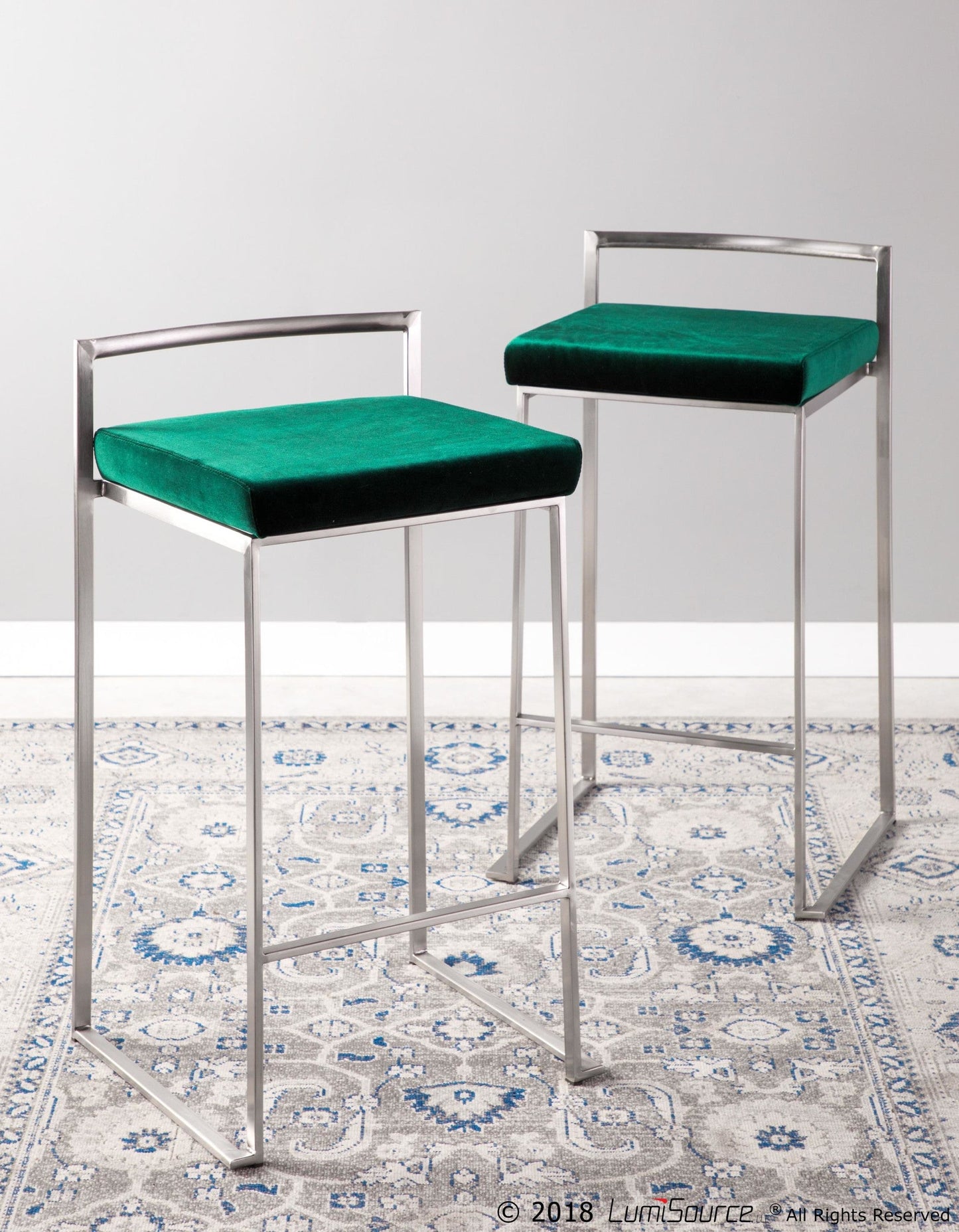 Majestic Office Furniture Stacker 26" Fixed-Height Counter Stool - Set Of 3