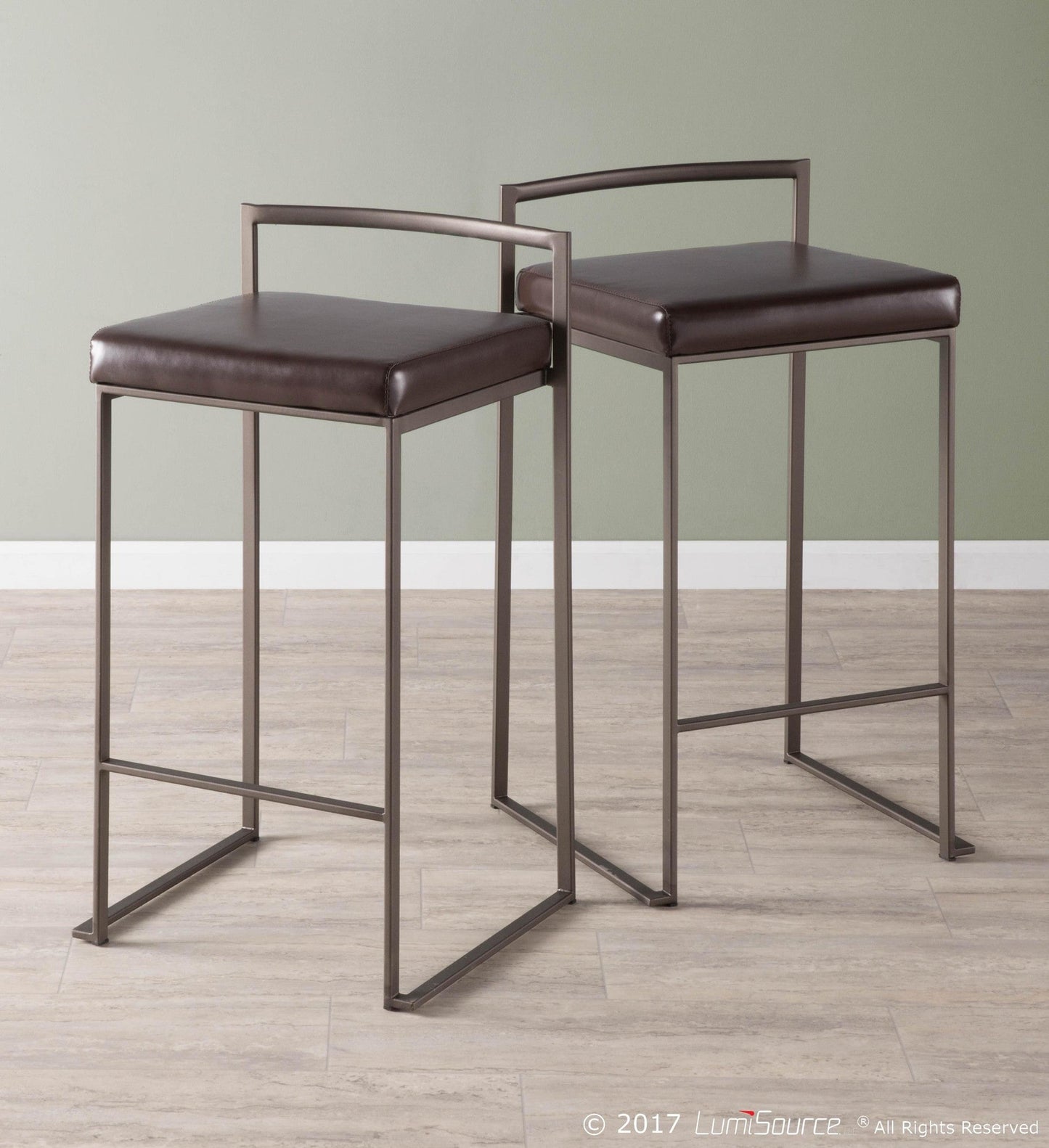 Majestic Office Furniture Stacker 26" Fixed-Height Counter Stool - Set of 2