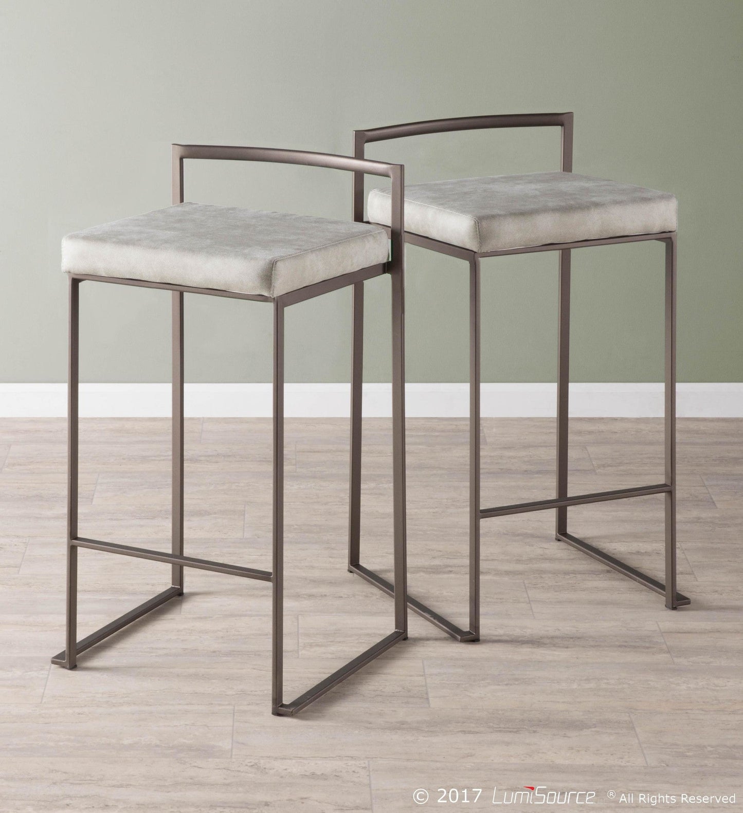 Majestic Office Furniture Stacker 26" Fixed-Height Counter Stool - Set Of 3