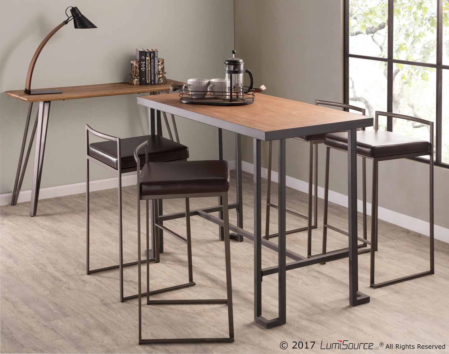 Majestic Office Furniture Stacker 26" Fixed-Height Counter Stool - Set of 2