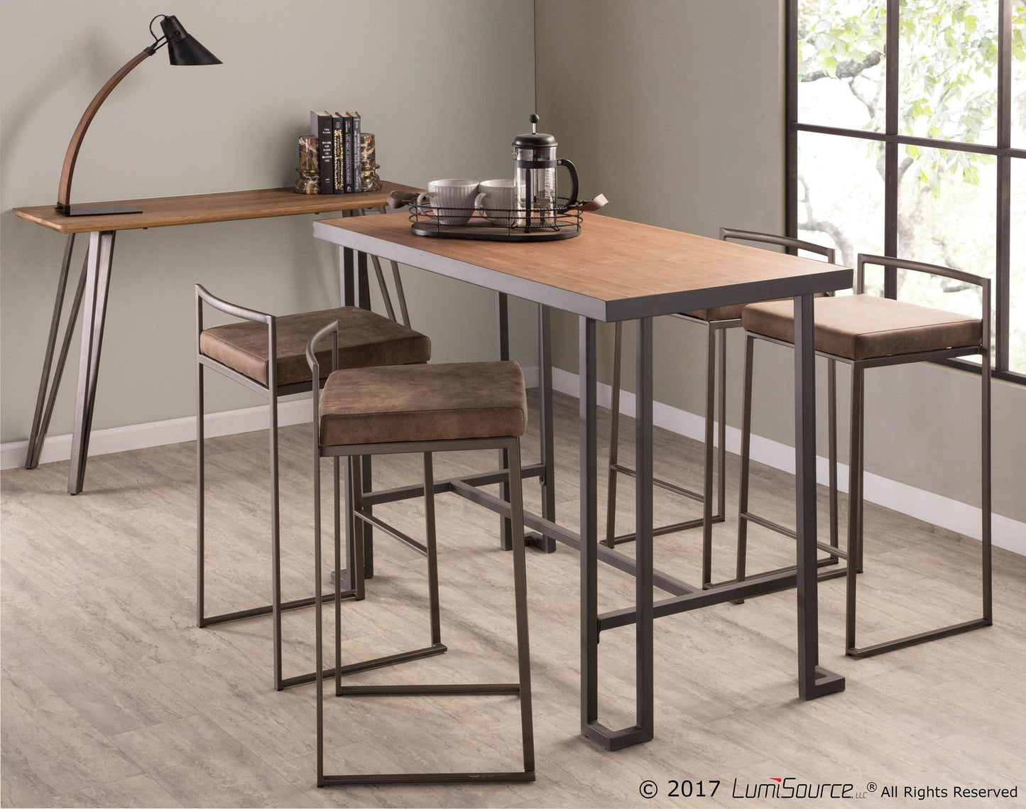 Majestic Office Furniture Stacker 26" Fixed-Height Counter Stool - Set Of 3