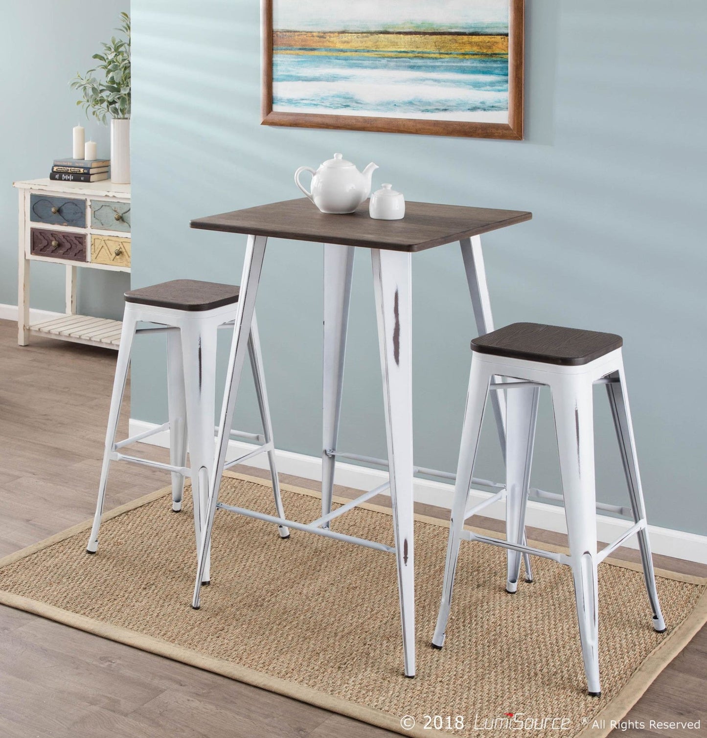 Majestic Office Furniture 30" Fixed-Height Barstool - Set of 2
