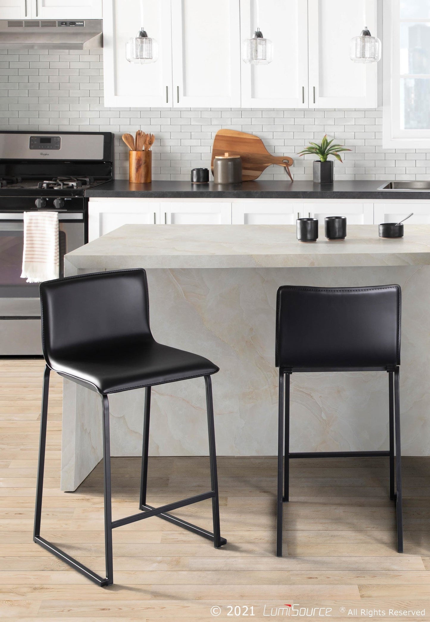 Majestic Office Furniture 26" Fixed-Height Counter Stool - Set of 2