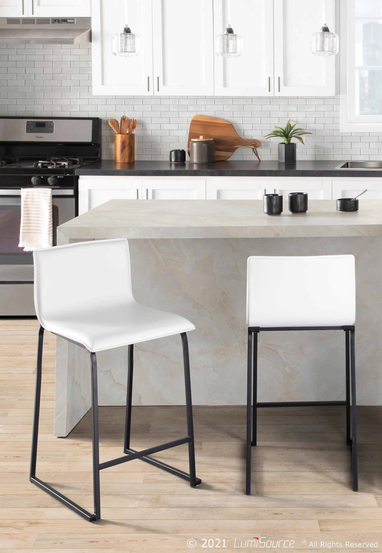 Majestic Office Furniture 26" Fixed-Height Counter Stool - Set of 2