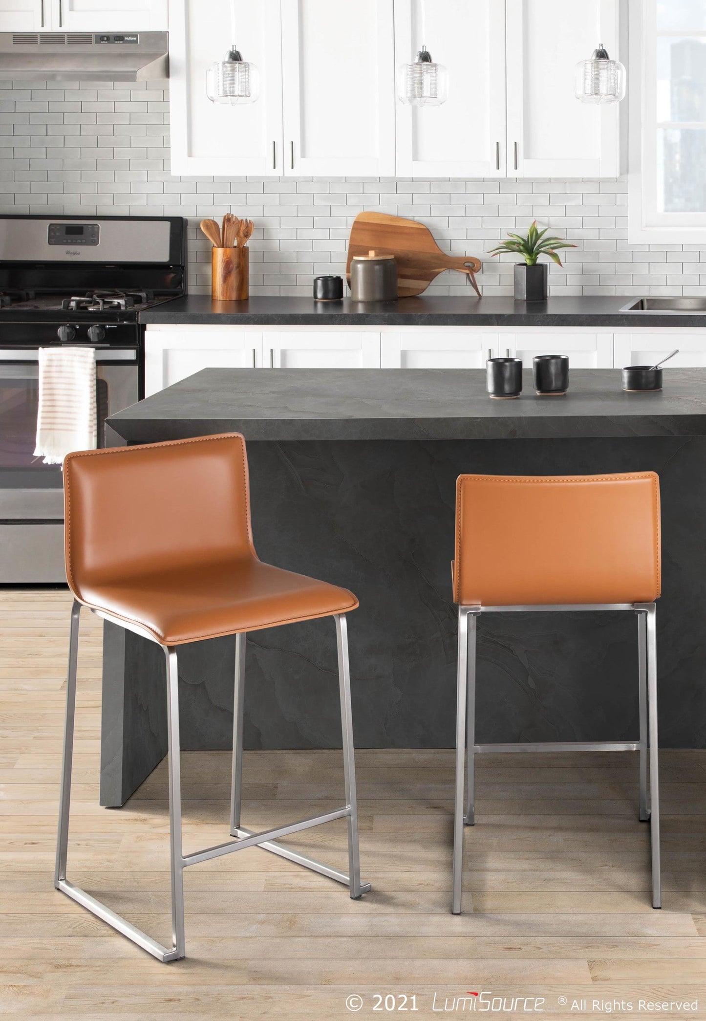 Majestic Office Furniture 26" Fixed-Height Counter Stool - Set of 2