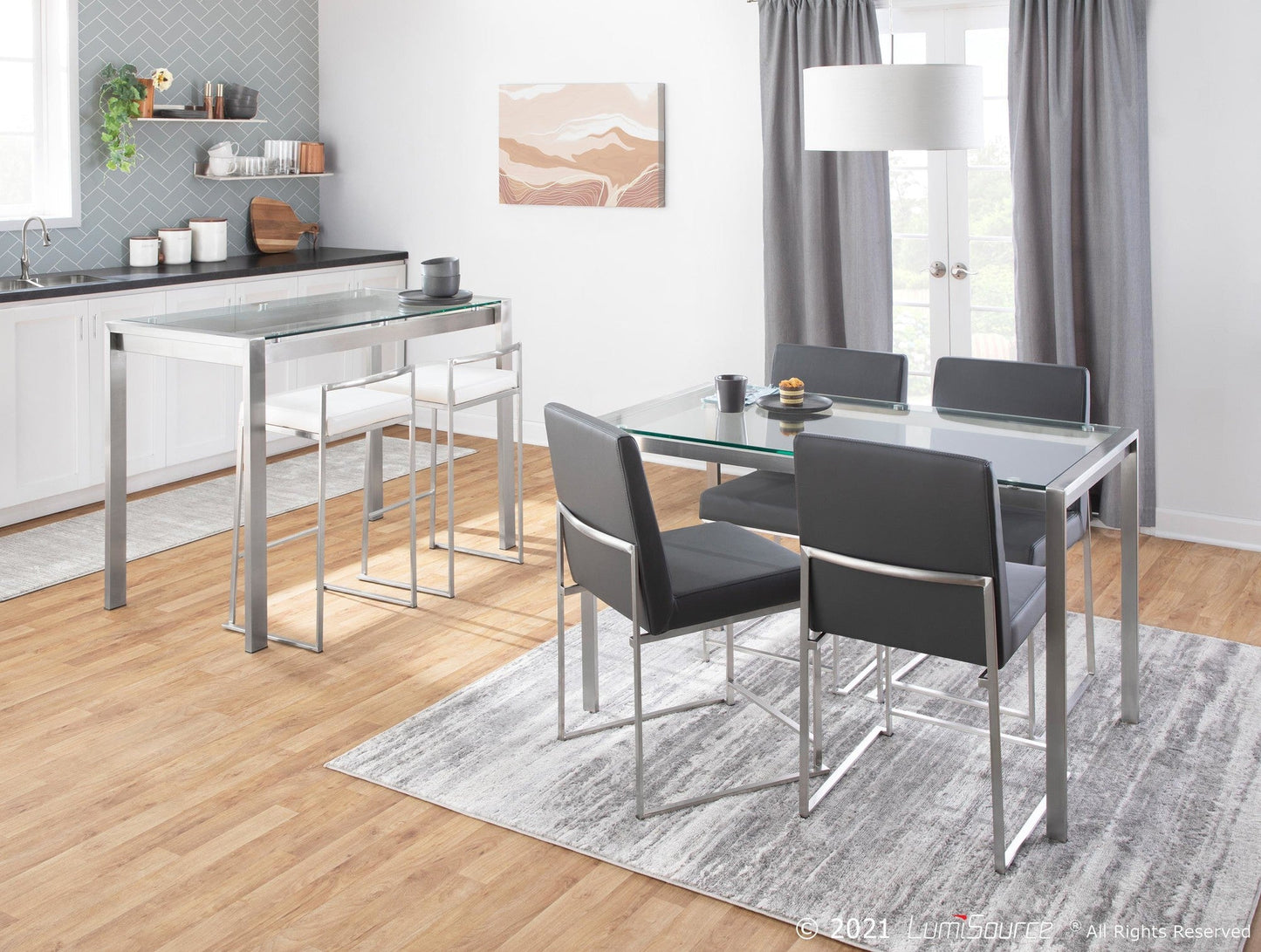 Majestic Office Furniture Stacker 26" Fixed-Height Counter Stool - Set Of 3