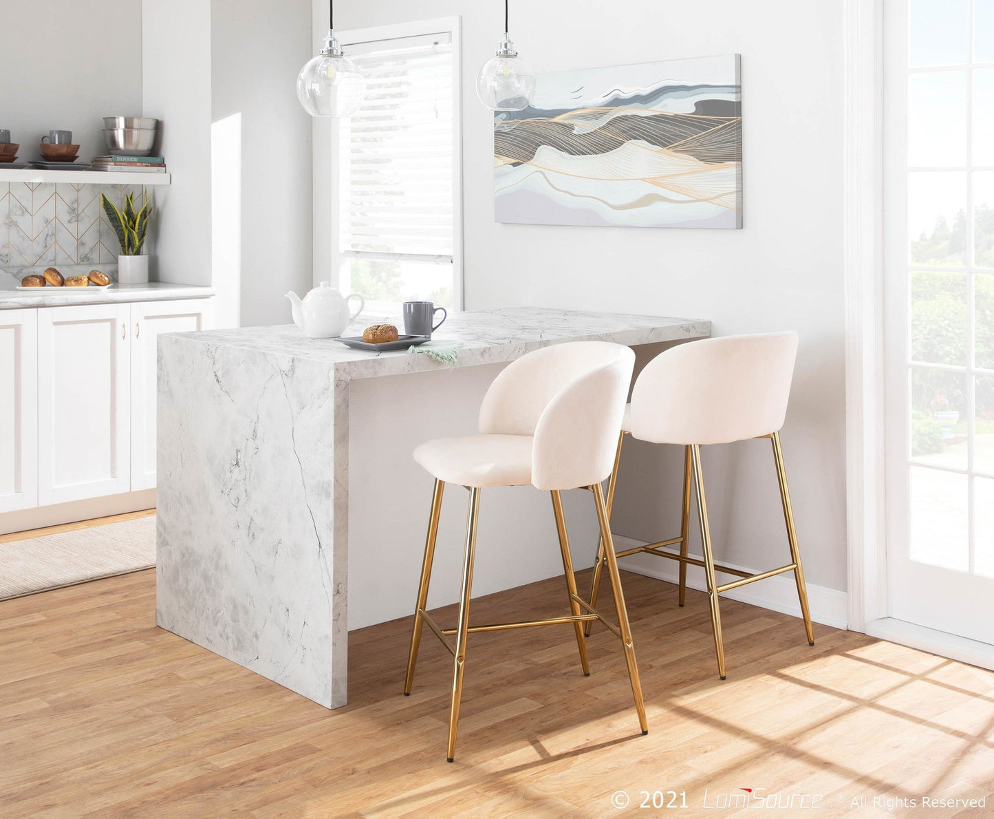 Majestic Office Furniture 26" Fixed-Height Counter Stool - Set of 2