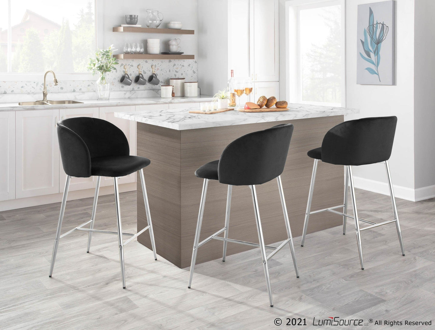 Majestic Office Furniture 26" Fixed-Height Counter Stool - Set of 2