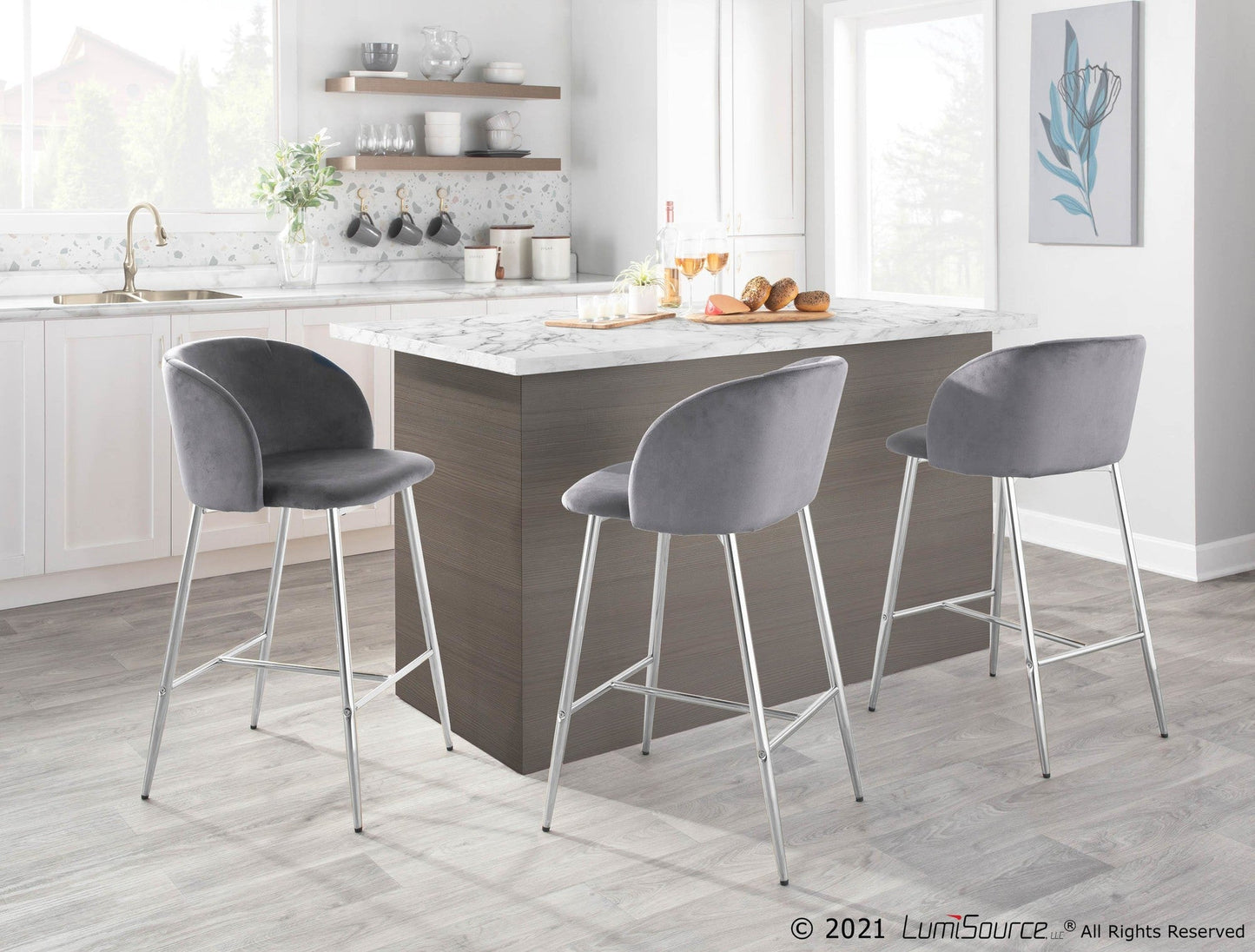 Majestic Office Furniture 26" Fixed-Height Counter Stool - Set of 2