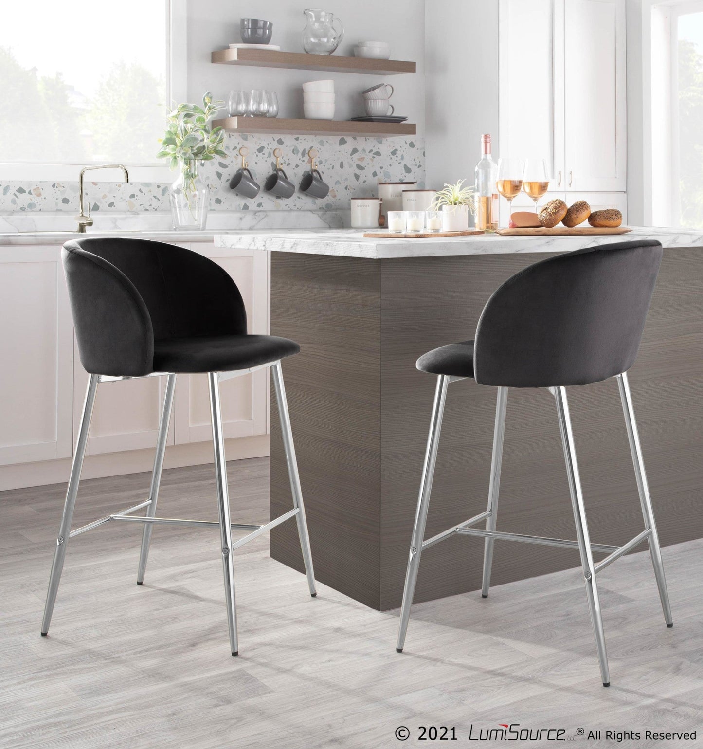Majestic Office Furniture 26" Fixed-Height Counter Stool - Set of 2