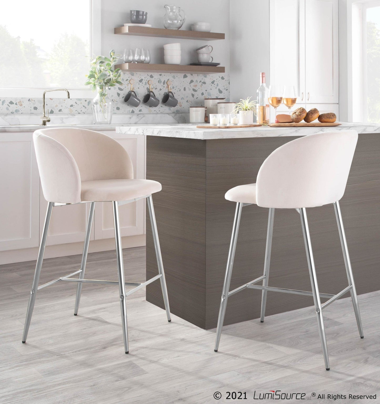 Majestic Office Furniture 26" Fixed-Height Counter Stool - Set of 2