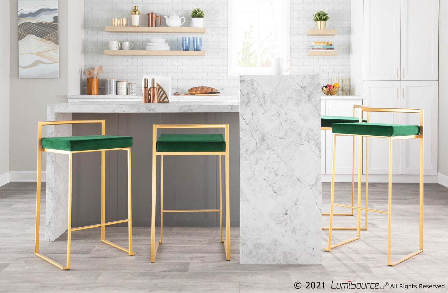 Majestic Office Furniture Stacker 26" Fixed-Height Counter Stool - Set Of 3