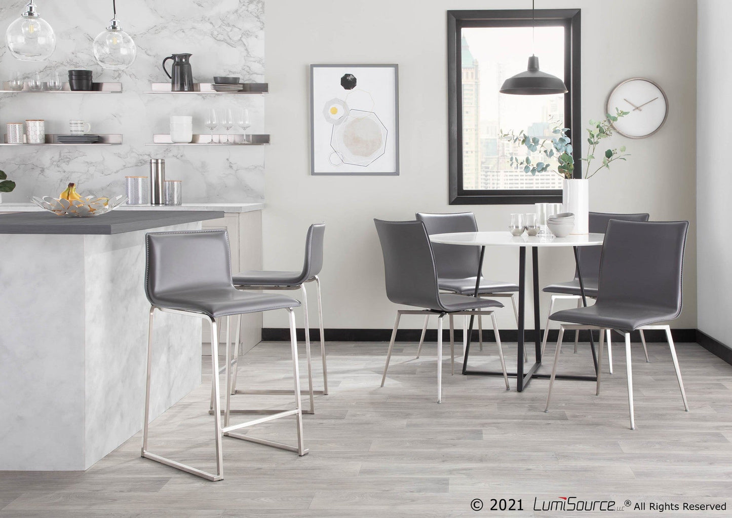 Majestic Office Furniture 26" Fixed-Height Counter Stool - Set of 2