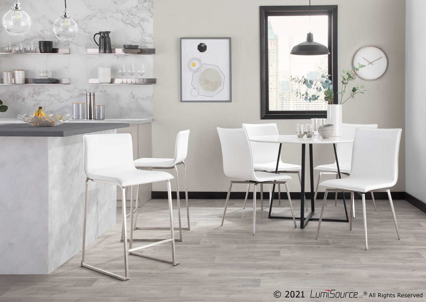 Majestic Office Furniture 26" Fixed-Height Counter Stool - Set of 2