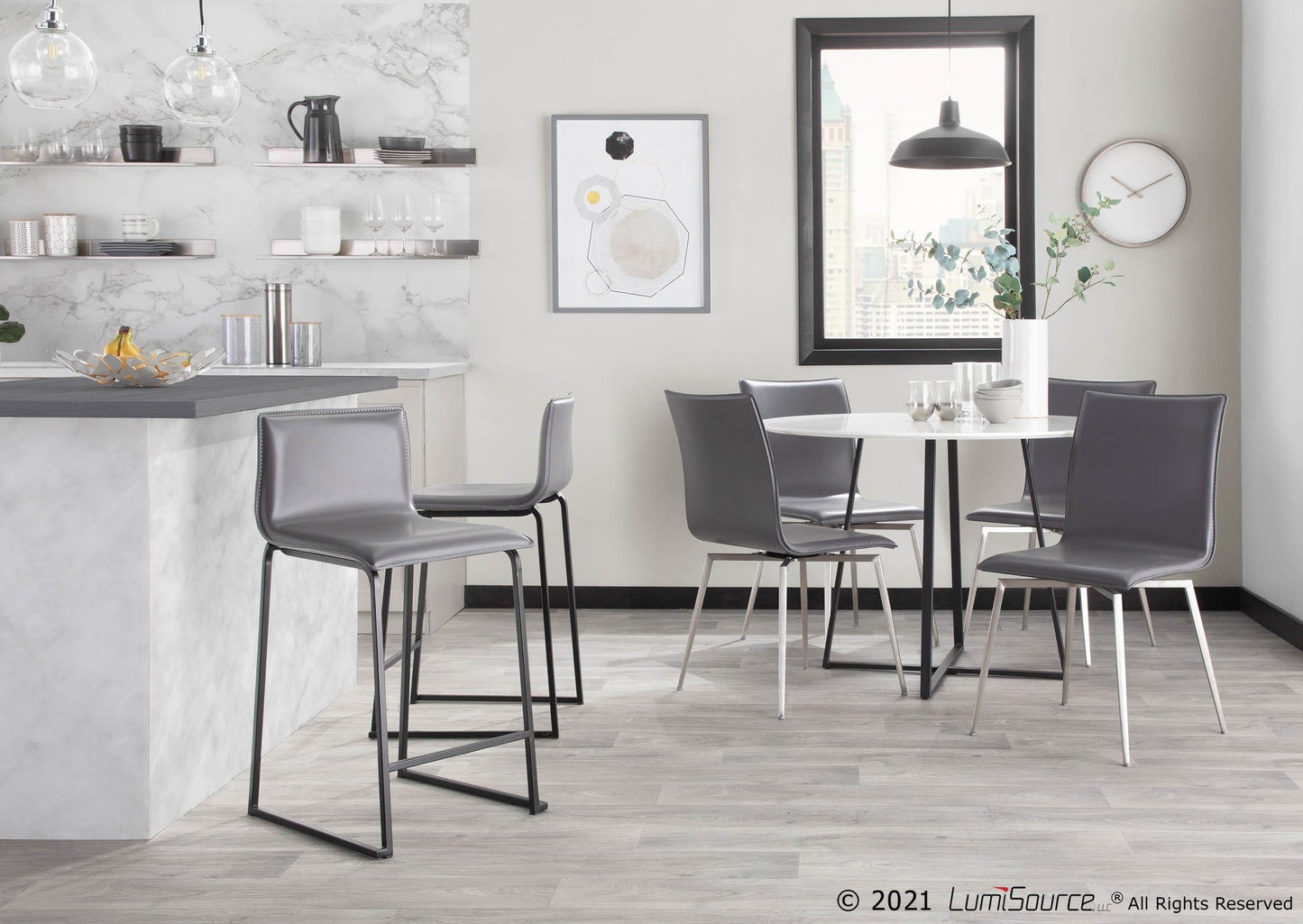 Majestic Office Furniture 26" Fixed-Height Counter Stool - Set of 2