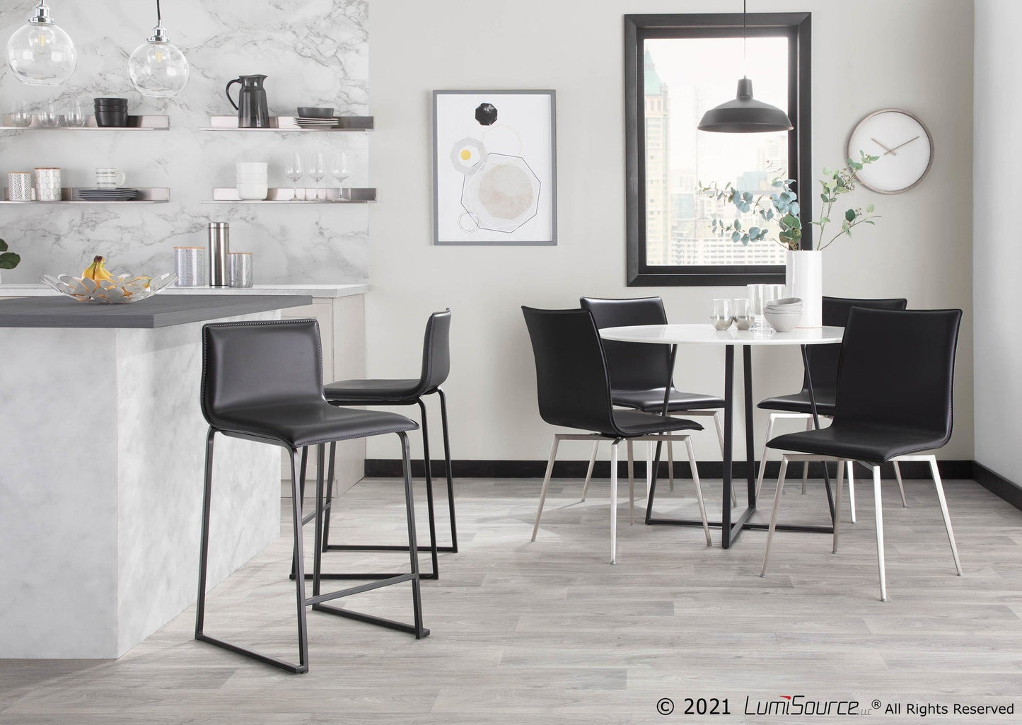 Majestic Office Furniture 26" Fixed-Height Counter Stool - Set of 2